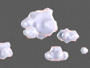 cartone animato nuvole v02 Modello 3D