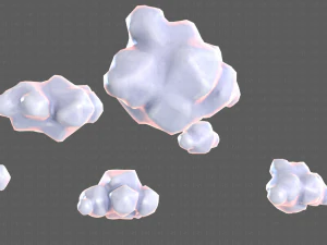 cartone animato nuvole v02 Modello 3D