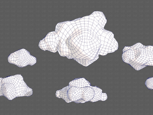 clouds cartoon v02 3D मॉडल