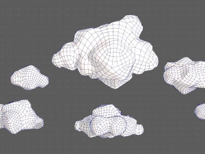 cartone animato nuvole v02 Modello 3D