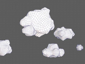 cartone animato nuvole v02 Modello 3D