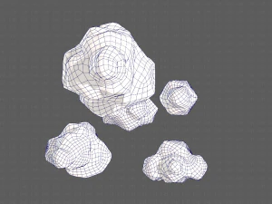 cartone animato nuvole v02 Modello 3D