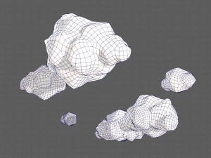 cartone animato nuvole v02 Modello 3D