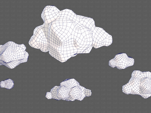 clouds cartoon v02 3D मॉडल