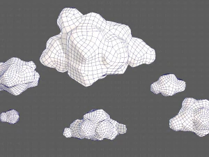 cartone animato nuvole v02 Modello 3D