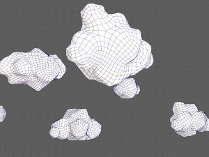 cartone animato nuvole v02 Modello 3D