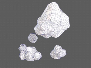 cartone animato nuvole v02 Modello 3D