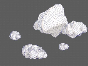 cartone animato nuvole v02 Modello 3D