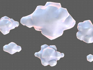 cartone animato nuvole v02 Modello 3D
