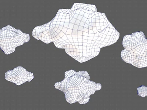 cartone animato nuvole v02 Modello 3D