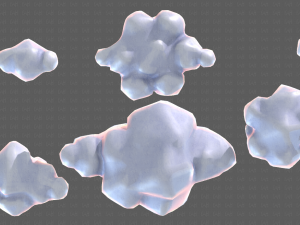 clouds cartoon v02 3D मॉडल