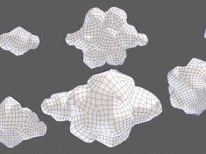 cartone animato nuvole v02 Modello 3D