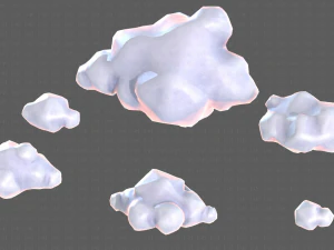 cartone animato nuvole v02 Modello 3D