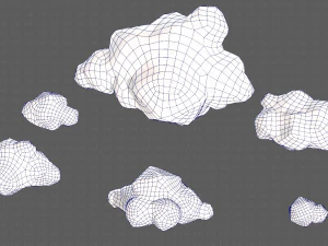 cartone animato nuvole v02 Modello 3D