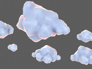cartone animato nuvole v02 Modello 3D