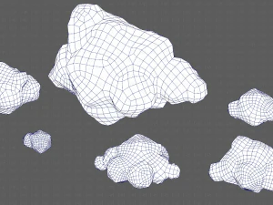 cartone animato nuvole v02 Modello 3D