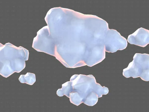 cartone animato nuvole v02 Modello 3D