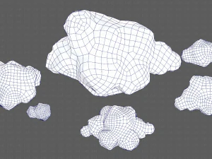 cartone animato nuvole v02 Modello 3D