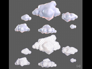 clouds cartoon v02 3D मॉडल