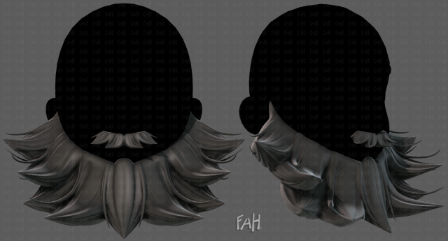 beard v16 3Dモデル .c4d .max .obj .3ds .fbx .stl .blend 