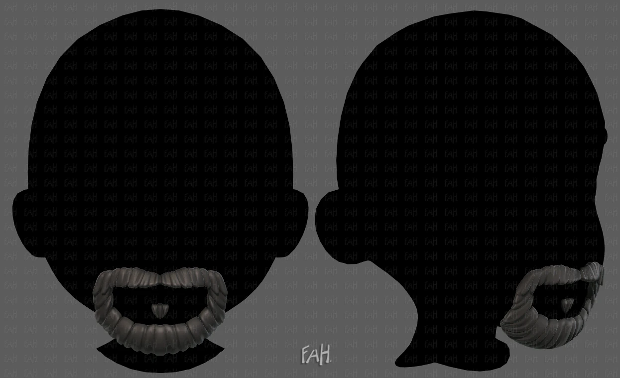 beard v18 3D Model .c4d .max .obj .3ds .fbx .stl .blend 