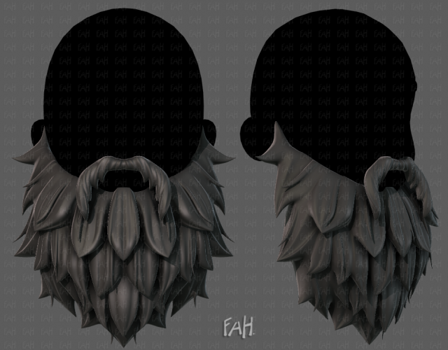 beard v19 Modello 3D .c4d .max .obj .3ds .fbx .stl .blend 