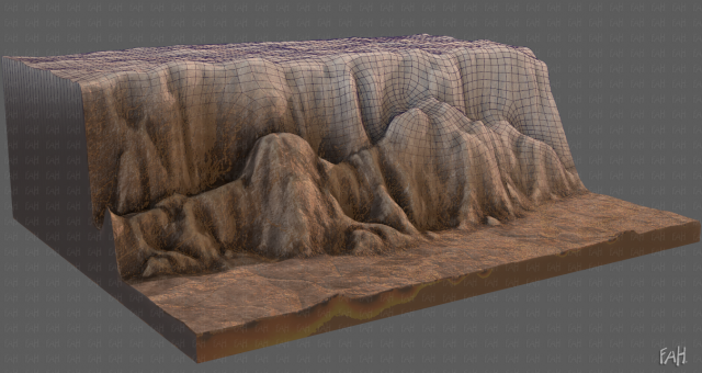 cliff lowpoly v01 Model 3D .c4d .max .obj .3ds .fbx .stl .blend 