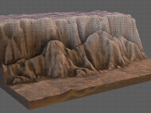 cliff lowpoly v01 3D 모델