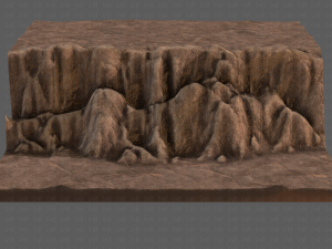 cliff lowpoly v01 Model 3D
