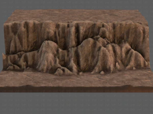 cliff lowpoly v01 3D Model
