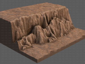cliff lowpoly v01 Model 3D