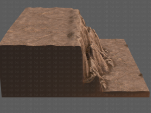 cliff lowpoly v01 Model 3D