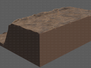 cliff lowpoly v01 Model 3D