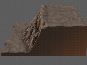 cliff lowpoly v01 Model 3D