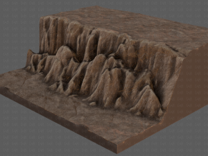 cliff lowpoly v01 Model 3D
