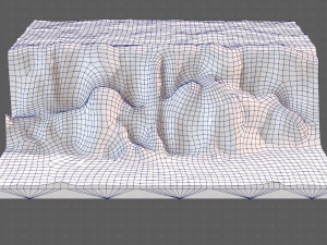 cliff lowpoly v01 Model 3D