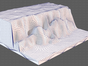 cliff lowpoly v01 Model 3D