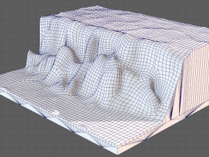 cliff lowpoly v01 Model 3D