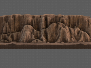 cliff lowpoly v01 Model 3D