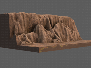 cliff lowpoly v01 Model 3D
