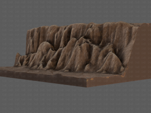 cliff lowpoly v01 Model 3D