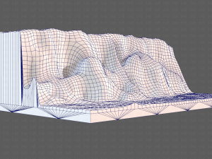 cliff lowpoly v01 Model 3D