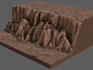 cliff lowpoly v01 Model 3D