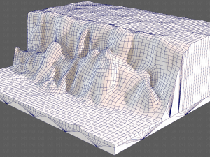 cliff lowpoly v01 Model 3D