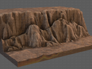 cliff lowpoly v01 Model 3D