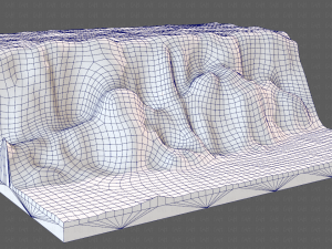cliff lowpoly v01 Model 3D