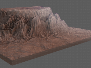 cliff lowpoly v02 Modèle 3D