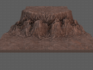 cliff lowpoly v02 Model 3D
