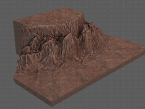 cliff lowpoly v02 Model 3D