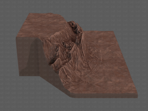 cliff lowpoly v02 Model 3D
